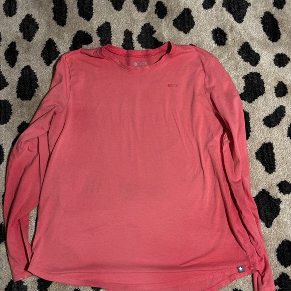 Figs Pink Long Sleeve Tee - Picture 4 of 7